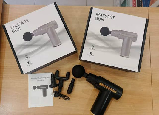 2-in-1 Massage Gun – Portable Deep Tissue Muscle Massager for Full Body Pain Relief