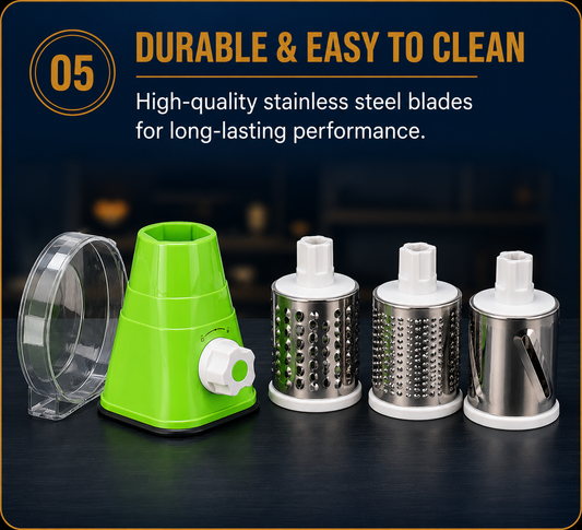 Multi-Function Vegetable Cutter & Slicer with Stainless Steel Blades