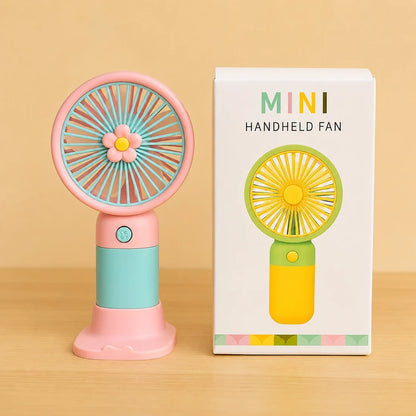 Mini USB Rechargeable Portable Cooling Fan | 3 Speed Adjustable Handheld & Desktop Fan