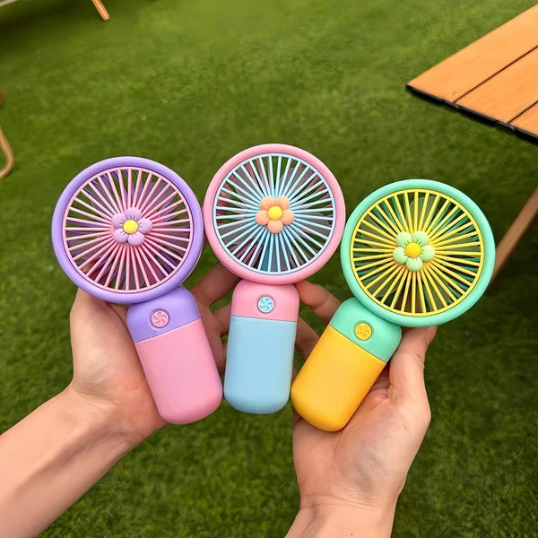 Mini USB Rechargeable Portable Cooling Fan | 3 Speed Adjustable Handheld & Desktop Fan