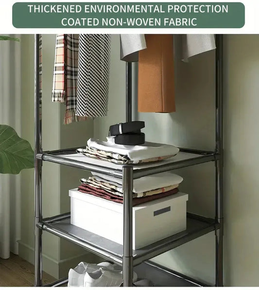 Multifunctional Corner Coat Rack – 3-Layer Space-Saving Storage Organizer with Nail-Free Installation (Random Color)