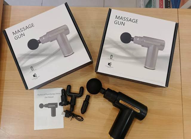 2-in-1 Massage Gun – Portable Deep Tissue Muscle Massager for Full Body Pain Relief