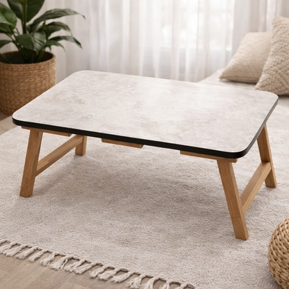 Multi-Purpose Wooden Folding Table – Portable Laptop Lap Desk for Study, Reading & Bed Use