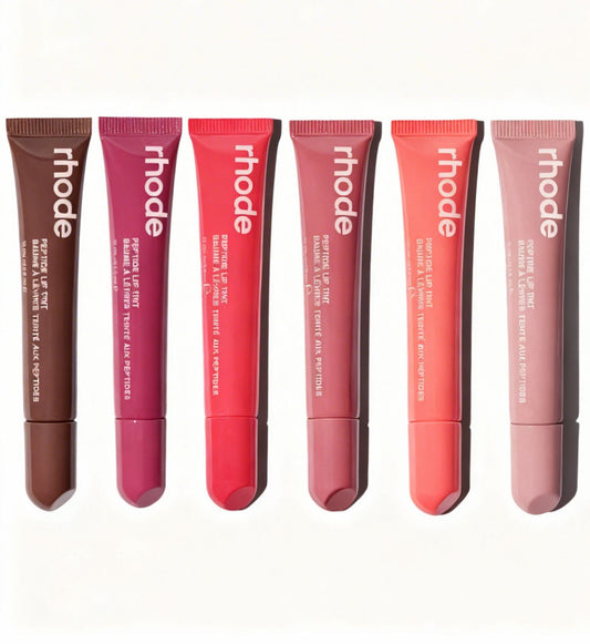 Rhode Peptide Lip Tint Pack of 8 – Hydrating Glossy Lip Balm Set with 8 Shades