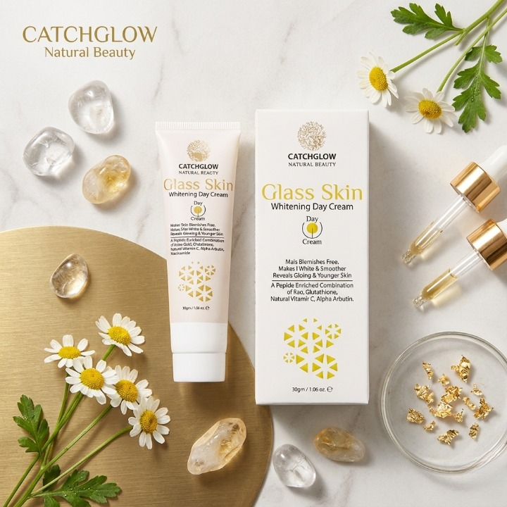 Catchglow Natural Beauty Glass Skin Day Cream 30g – Hydrating Radiant Glow Face Moisturizer