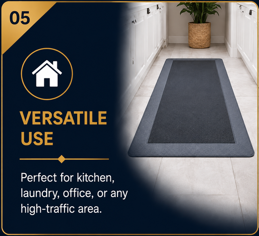 Heavy Duty Anti-Fatigue Kitchen Floor Mat | Non-Slip Waterproof Comfort Mat for Kitchen, Laundry & Office