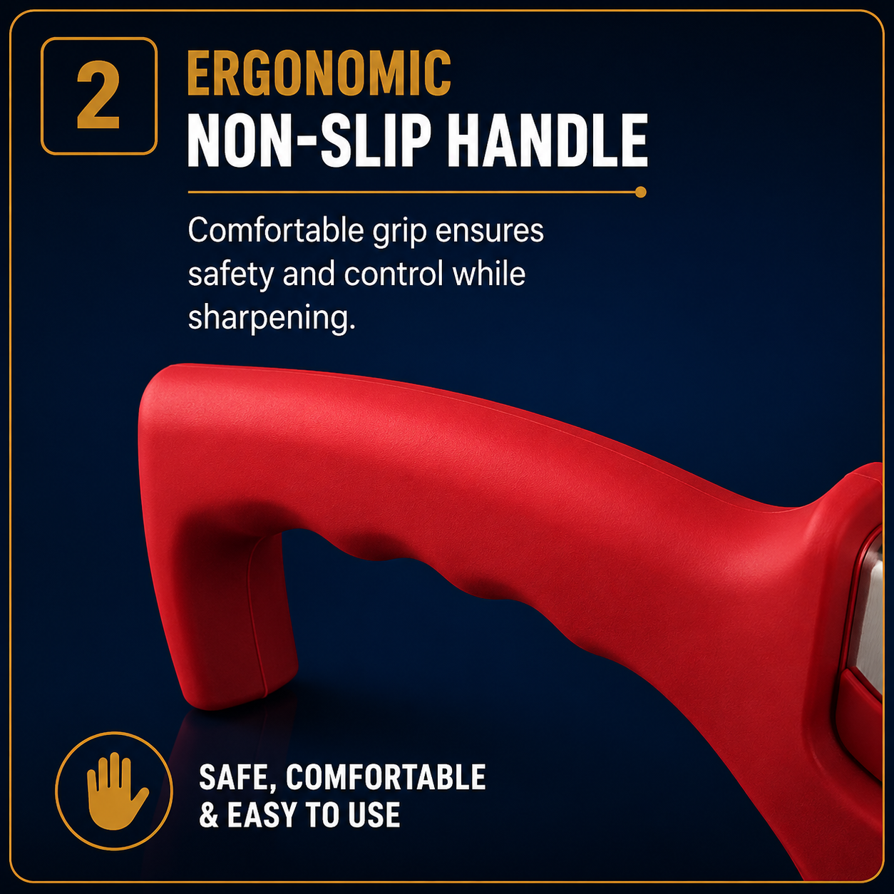 Premium Manual Knife Sharpener – 3 Stage Kitchen Knife Sharpening Tool for Home & Professional Use