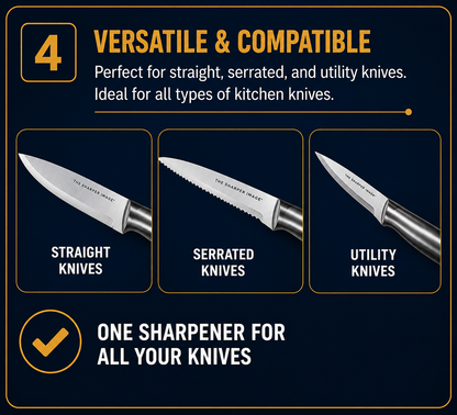 Premium Manual Knife Sharpener – 3 Stage Kitchen Knife Sharpening Tool for Home & Professional Use