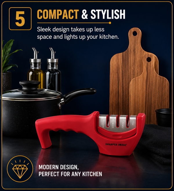 Premium Manual Knife Sharpener – 3 Stage Kitchen Knife Sharpening Tool for Home & Professional Use