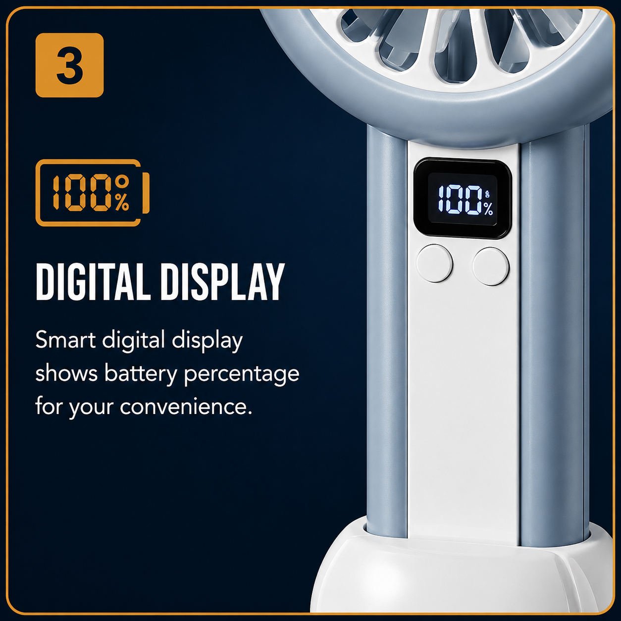 Portable Mini Rechargeable Fan – USB Handheld & Desktop Cooling Fan