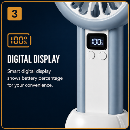 Portable Mini Rechargeable Fan – USB Handheld & Desktop Cooling Fan