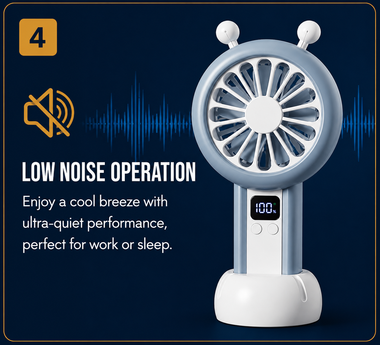 Portable Mini Rechargeable Fan – USB Handheld & Desktop Cooling Fan
