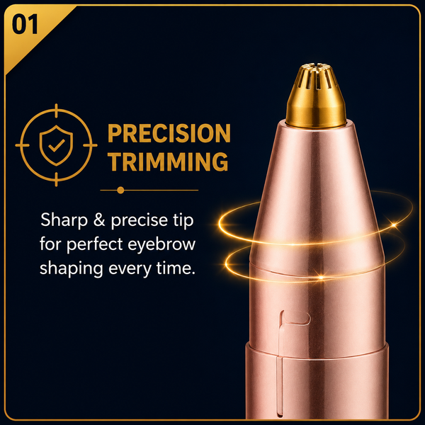 2-in-1 Rechargeable Eyebrow Trimmer & Facial Hair Remover for Women | USB Electric Hair Removal Shaver