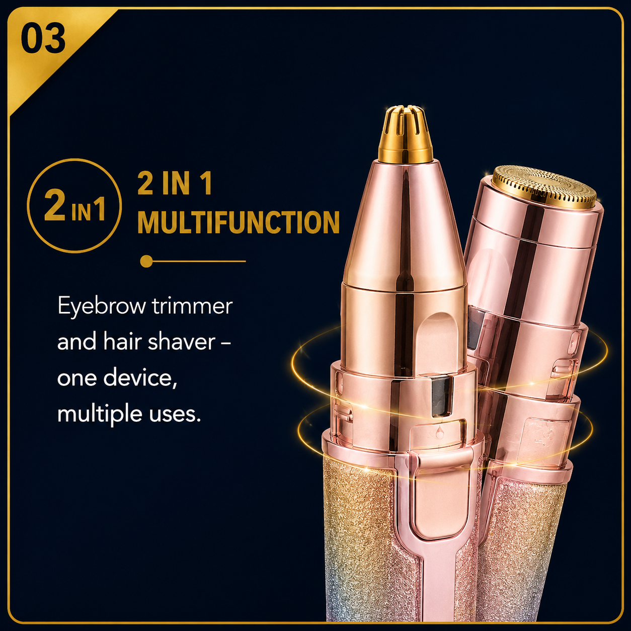 2-in-1 Rechargeable Eyebrow Trimmer & Facial Hair Remover for Women | USB Electric Hair Removal Shaver