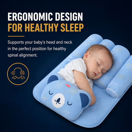 Baby Head Shaping Pillow for Newborn – Soft Memory Foam Infant Sleeping Pillow