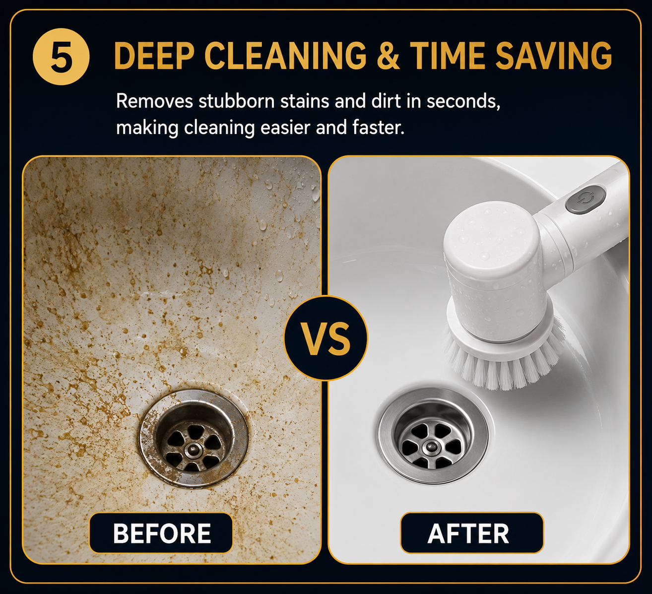 Electric Spin Scrubber Brush | Cordless Rechargeable Cleaning Brush for Bathroom, Kitchen & Tiles