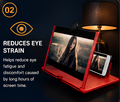 Mobile Screen Magnifier 3D HD Phone Screen Enlarger Foldable Stand for Smartphones