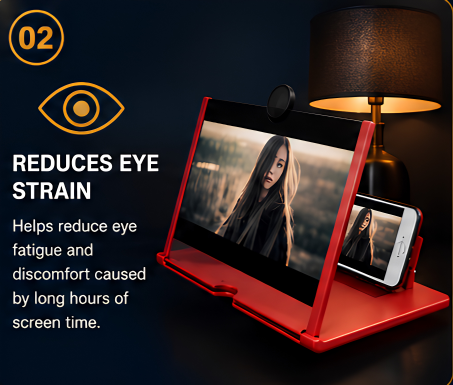 Mobile Screen Magnifier 3D HD Phone Screen Enlarger Foldable Stand for Smartphones