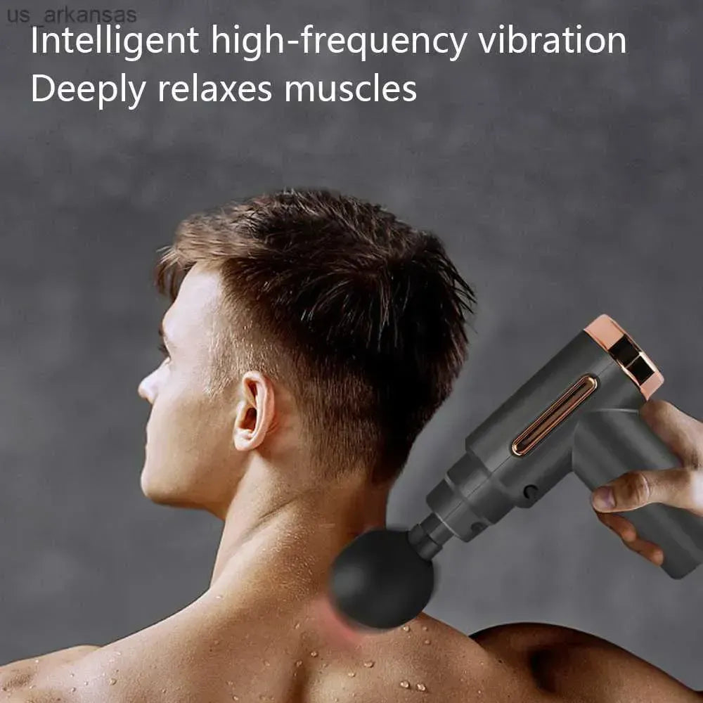 2-in-1 Massage Gun – Portable Deep Tissue Muscle Massager for Full Body Pain Relief