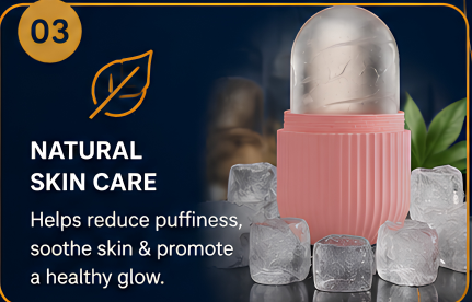 Ice Face Roller for Face & Eyes – Reusable Cooling Facial Massager