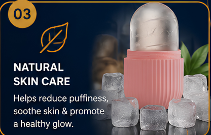 Ice Face Roller for Face & Eyes – Reusable Cooling Facial Massager