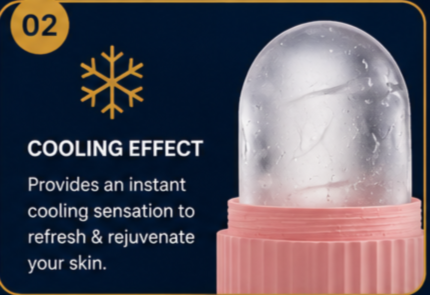 Ice Face Roller for Face & Eyes – Reusable Cooling Facial Massager