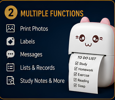Portable Mini Thermal Printer | Wireless Bluetooth Pocket Printer for Android & iPhone
