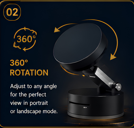 360° Magnetic Phone Holder for Car Dashboard & Air Vent – Universal Mobile Phone Mount