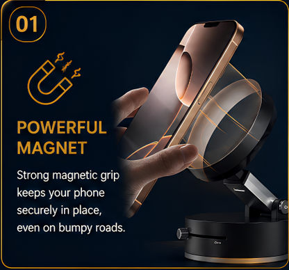 360° Magnetic Phone Holder for Car Dashboard & Air Vent – Universal Mobile Phone Mount