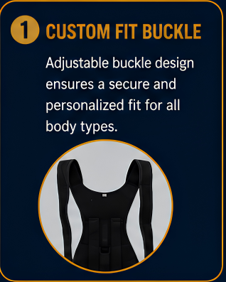 Posture Corrector Belt for Men & Women | Adjustable Back Support Brace