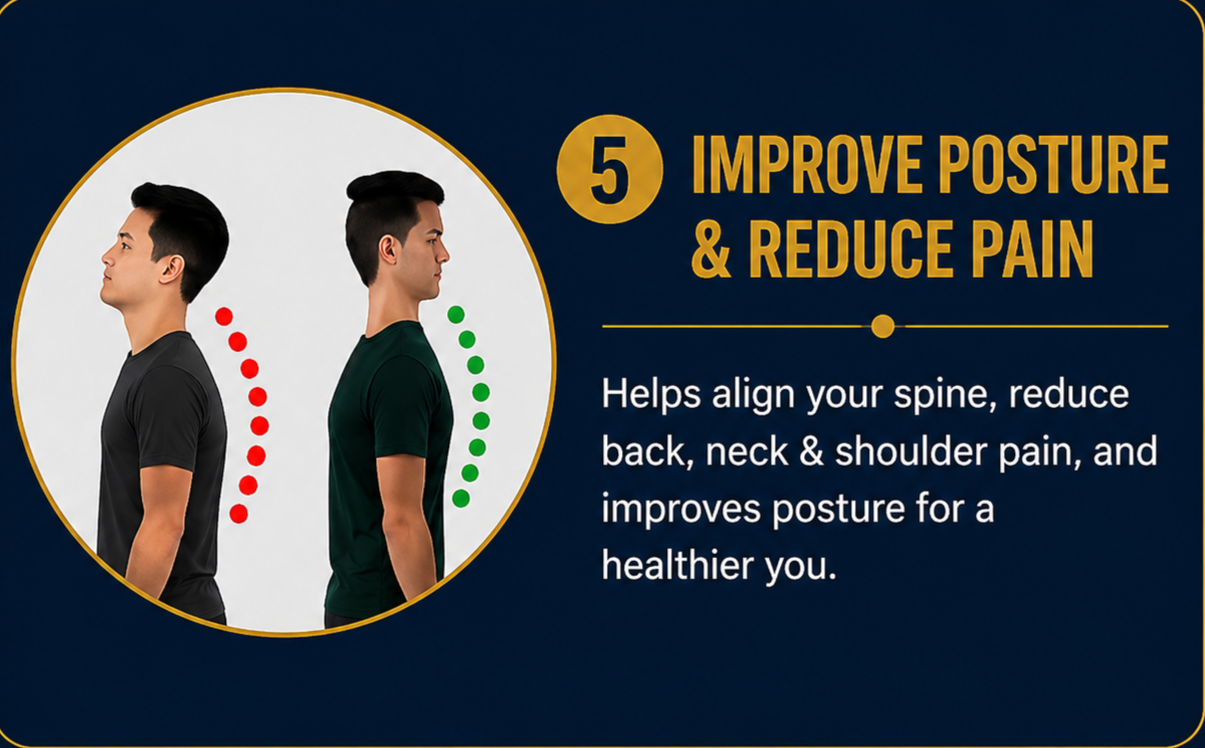 Posture Corrector Belt for Men & Women | Adjustable Back Support Brace